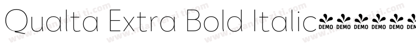 Qualta Extra Bold Italic字体转换